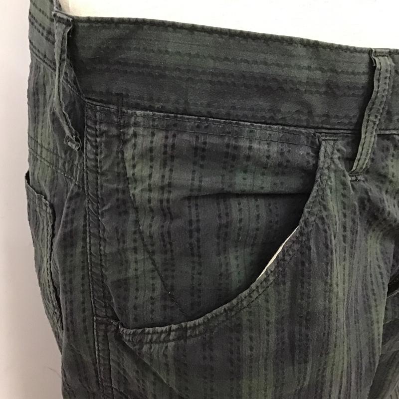 ビームスゴルフ BEAMS GOLF パンツ チノパン チェックパンツ カジュアルパンツ スリムパンツ スラックスパンツ ストレッチ wrangler コラボ M チェック カーキ / カーキ / X 紺 / ネイビー /  メンズ USED 古着 中古 10100137