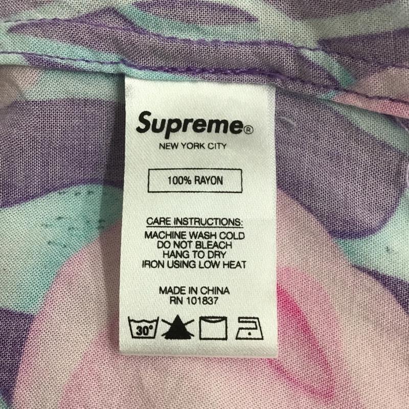 シュプリーム Supreme シャツ、ブラウス 半袖 18SS Lily Rayon Shirt オープンカラーシャツ M 花柄 紫 / パープル /  メンズ USED 古着 中古 10100141