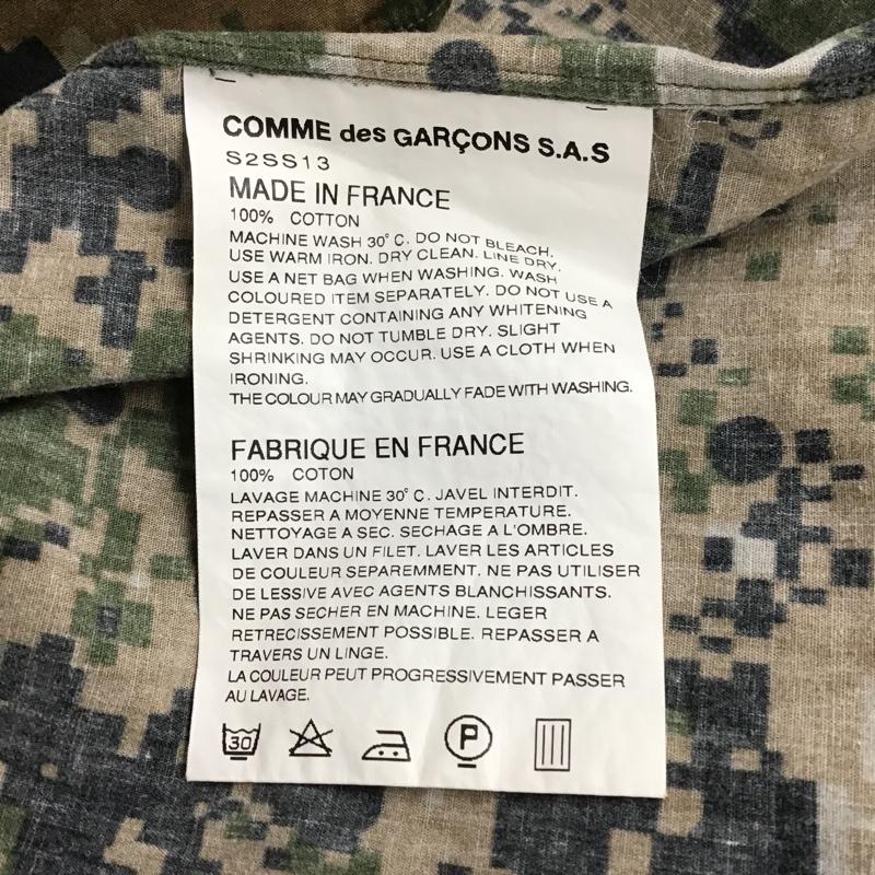 シュプリーム Supreme シャツ、ブラウス 半袖 Loop Collar 13SS COMME des GARCONS コラボ M 総柄 黒 / ブラック / X 茶 / ブラウン / X カーキ / カーキ /  メンズ USED 古着 中古 10100143