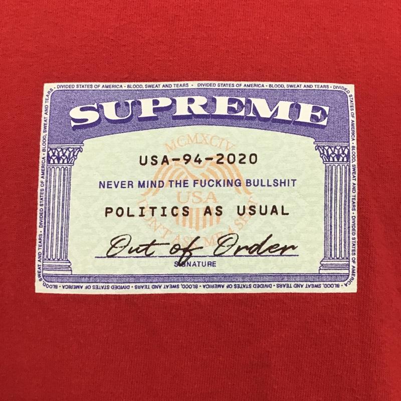 シュプリーム Supreme Tシャツ 半袖 20SS SOCIAL TEE L プリント 赤 / レッド /  メンズ USED 古着 中古 10100149