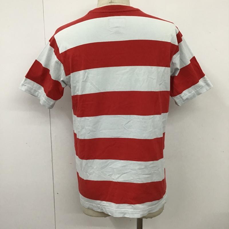 シュプリーム Supreme Tシャツ 半袖 クルーネック 胸ポケット S ボーダー柄 赤 / レッド / X 水色 / ライトブルー /  メンズ USED 古着 中古 10100150