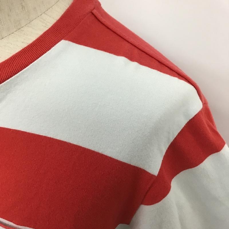 シュプリーム Supreme Tシャツ 半袖 クルーネック 胸ポケット S ボーダー柄 赤 / レッド / X 水色 / ライトブルー /  メンズ USED 古着 中古 10100150