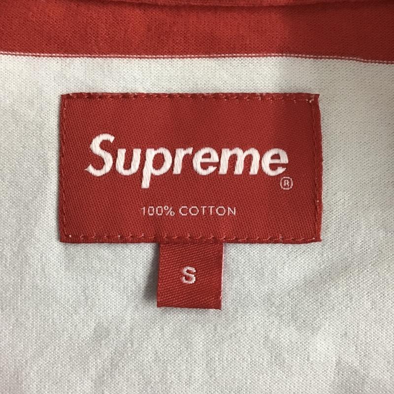 シュプリーム Supreme Tシャツ 半袖 クルーネック 胸ポケット S ボーダー柄 赤 / レッド / X 水色 / ライトブルー /  メンズ USED 古着 中古 10100150
