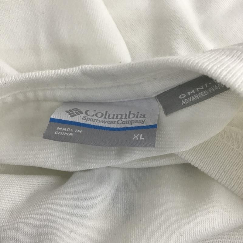 コロンビア Columbia Tシャツ 半袖 116 PM1227 Tシャツ 半袖カットソー プリントシャツ クルーネックカットソー XL ロゴ、文字 白 / ホワイト /  メンズ USED 古着 中古 10100168