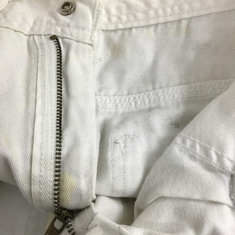 古着 USED パンツ デニム、ジーンズ デニムパンツ ストレートパンツ ワイドパンツ カジュアルパンツ UNIVERSALCHICAGO ペイント加工 総柄 白 / ホワイト /  メンズ USED 古着 中古 10100175