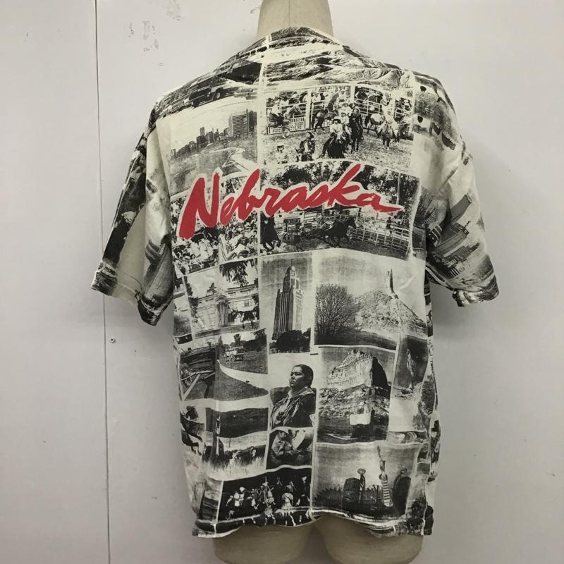 古着 USED Tシャツ 半袖 半袖カットソー プリントTシャツ クルーネックカットソー 古着 ヴィンテージ 手刷り プリント 白 / ホワイト /  メンズ USED 古着 中古 10100176