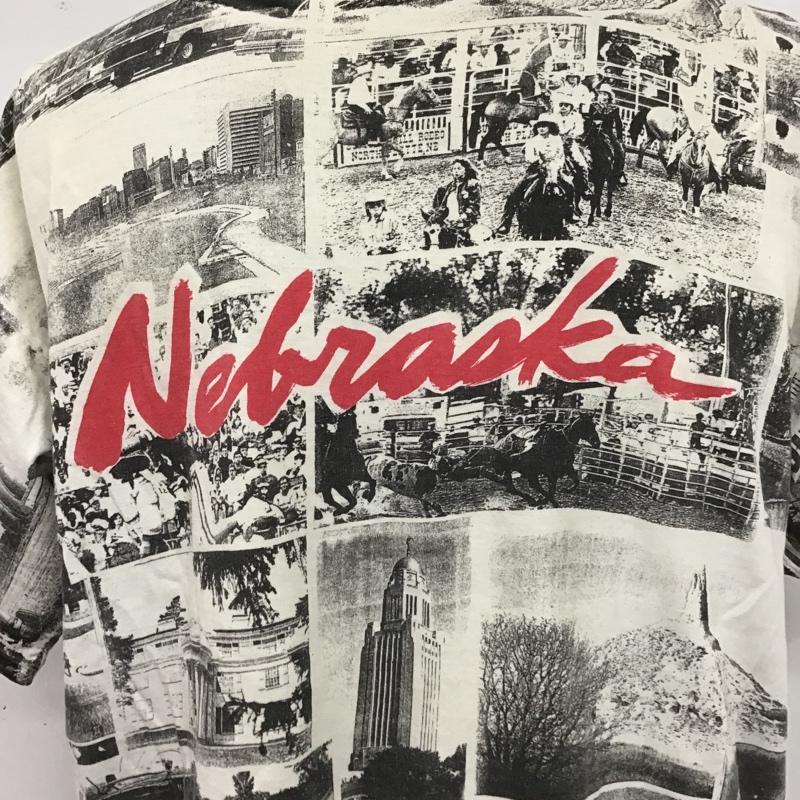 古着 USED Tシャツ 半袖 半袖カットソー プリントTシャツ クルーネックカットソー 古着 ヴィンテージ 手刷り プリント 白 / ホワイト /  メンズ USED 古着 中古 10100176