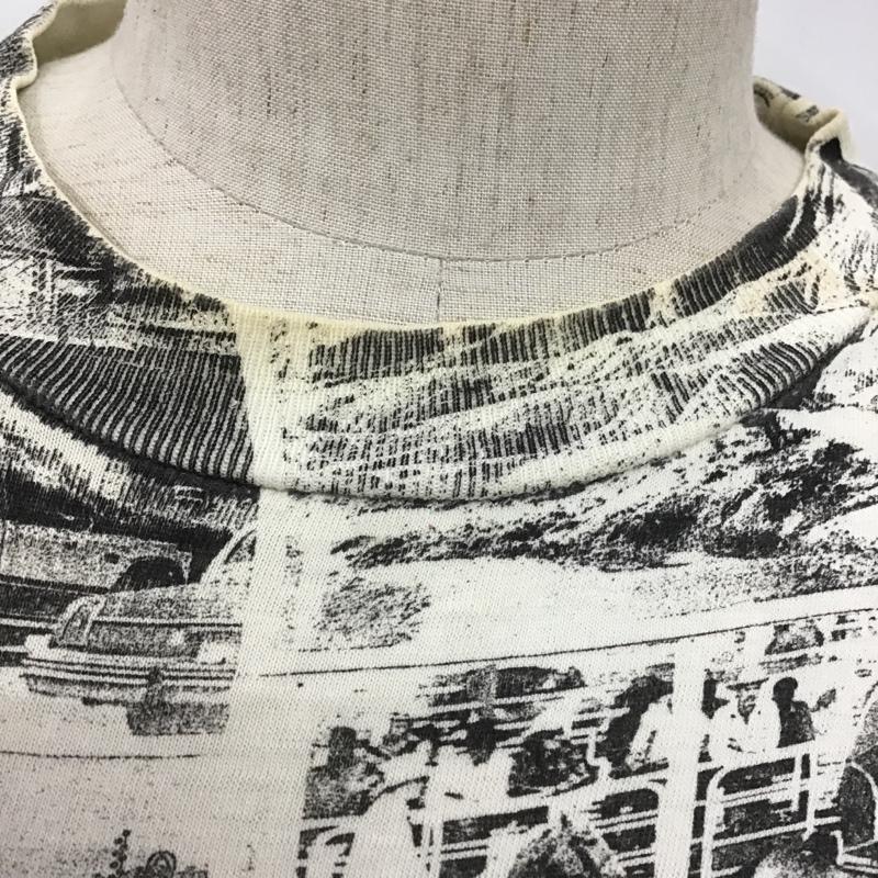 古着 USED Tシャツ 半袖 半袖カットソー プリントTシャツ クルーネックカットソー 古着 ヴィンテージ 手刷り プリント 白 / ホワイト /  メンズ USED 古着 中古 10100176