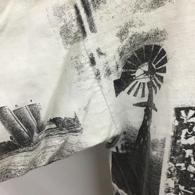 古着 USED Tシャツ 半袖 半袖カットソー プリントTシャツ クルーネックカットソー 古着 ヴィンテージ 手刷り プリント 白 / ホワイト /  メンズ USED 古着 中古 10100176
