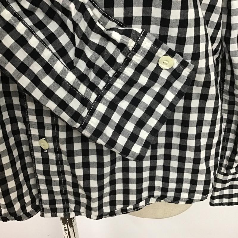 エックスガール X-girl シャツ、ブラウス 長袖 0502401 長袖ブラウス 長袖シャツ チェックシャツ ボタンダウンシャツ 1 チェック 白 / ホワイト / X 黒 / ブラック /  レディース USED 古着 中古 10100178