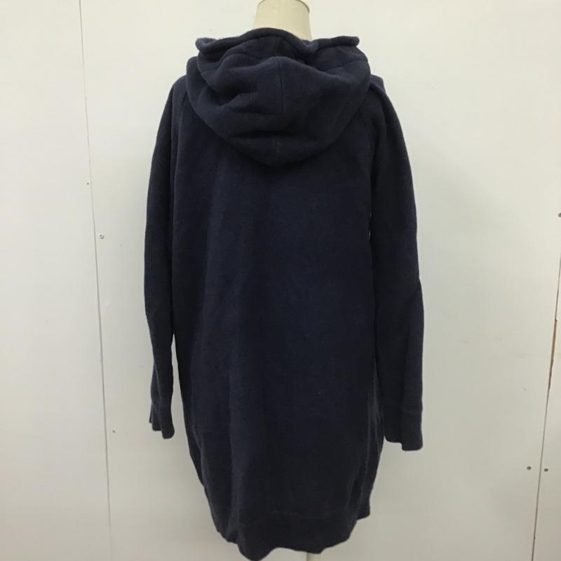 ミルクフェド MILKFED. ワンピース ミニスカート 03154901 SWEATHOODIEDRESSSTENCIL スウェットワンピース ミニワンピース フード付きワンピース M ロゴ、文字 紺 / ネイビー /  レディース USED 古着 中古 10100180