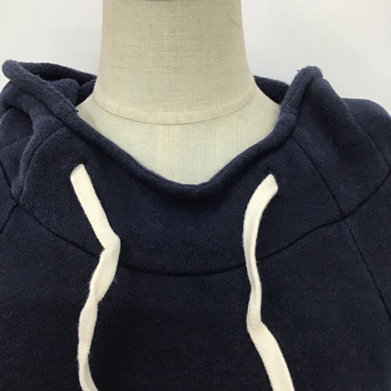 ミルクフェド MILKFED. ワンピース ミニスカート 03154901 SWEATHOODIEDRESSSTENCIL スウェットワンピース ミニワンピース フード付きワンピース M ロゴ、文字 紺 / ネイビー /  レディース USED 古着 中古 10100180