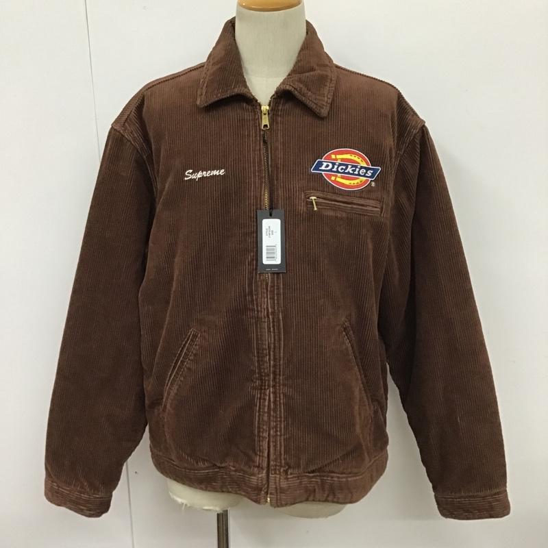 シュプリーム Supreme ジャケット、上着 ジャンパー、ブルゾン J14F222W 2022AW DickiesCorduroyWorkJacket ディッキーズコーデュロイワークジャケット コーデュロイジップアップジャケット L ロゴ、文字 茶 / ブラウン /  メンズ USED 古着 中古 10100185