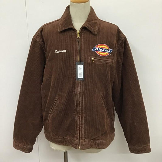 シュプリーム Supreme ジャケット、上着 ジャンパー、ブルゾン J14F222W 2022AW DickiesCorduroyWorkJacket ディッキーズコーデュロイワークジャケット コーデュロイジップアップジャケット L ロゴ、文字 茶 / ブラウン /  メンズ USED 古着 中古 10100185