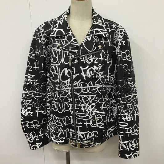 シュプリーム Supreme ジャケット、上着 ジャンパー、ブルゾン 18AW ペインテッドパーフェクトレザージャケット ダブルライダースジャケット 牛革 Supreme×COMMEdesGARÇONS コラボ XL ロゴ、文字 X 総柄 黒 / ブラック /  メンズ USED 古着 中古 10100186