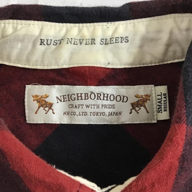 ネイバーフッド NEIGHBORHOOD シャツ、ブラウス 長袖 161ARNH-SHM01 ネルシャツ 長袖シャツ カジュアルシャツ カラーシャツ チェックシャツ S チェック 黒 / ブラック / X 赤 / レッド /  メンズ USED 古着 中古 10100210