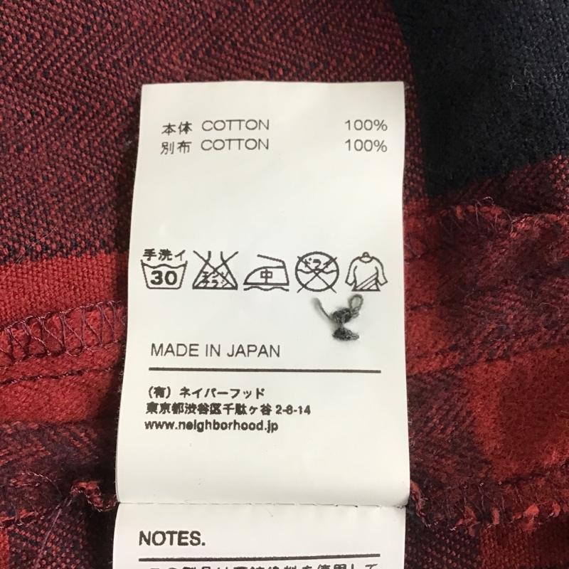 ネイバーフッド NEIGHBORHOOD シャツ、ブラウス 長袖 161ARNH-SHM01 ネルシャツ 長袖シャツ カジュアルシャツ カラーシャツ チェックシャツ S チェック 黒 / ブラック / X 赤 / レッド /  メンズ USED 古着 中古 10100210