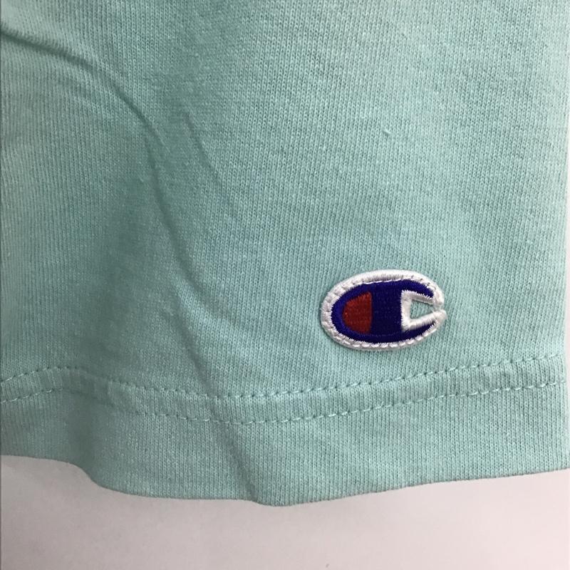 チャンピオン Champion Tシャツ 半袖 C8-M305R SHORTSLEEVEPOCKETT-SHIRT 半袖カットソー 無地Tシャツ クルーネックカットソー S 無地 水色 / ライトブルー /  メンズ USED 古着 中古 10100212