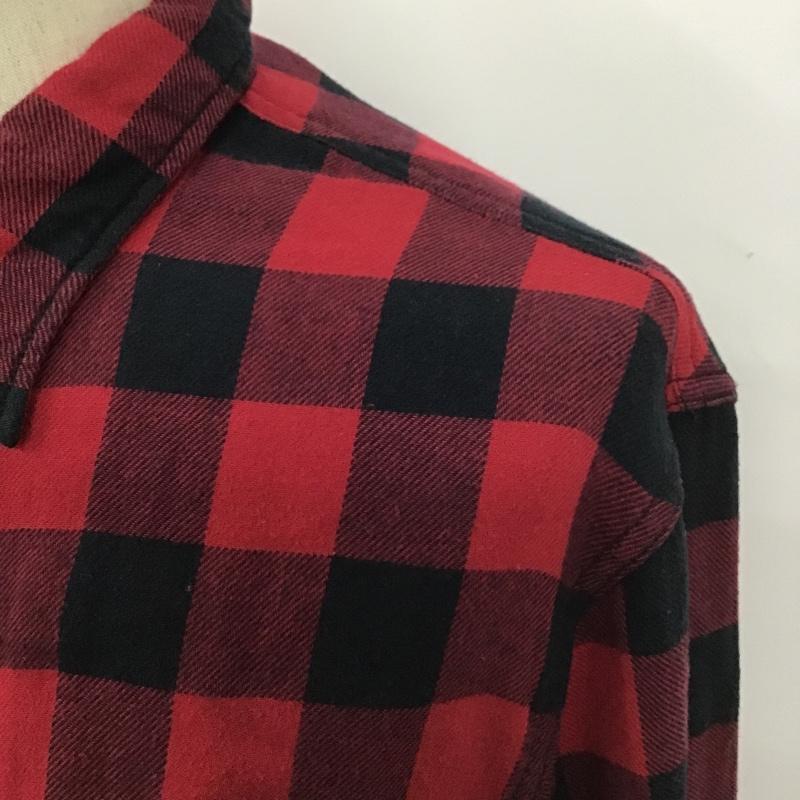 ラルフローレン RALPHLAUREN シャツ、ブラウス 長袖 長袖シャツ カラーシャツ ポケットシャツ 長袖カットソー チェックシャツ M チェック 黒 / ブラック / X 赤 / レッド /  メンズ USED 古着 中古 10100213