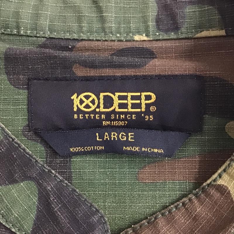 テンディープ 10Deep シャツ、ブラウス 長袖 長袖シャツ 迷彩シャツ ミリタリーシャツ ノーカラーシャツ 長袖ジャケット L カモフラージュ柄・迷彩 マルチカラー / マルチカラー /  メンズ USED 古着 中古 10100214