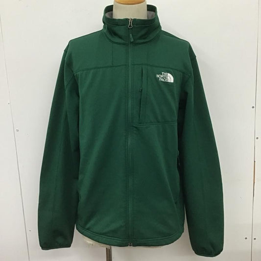 ザノースフェイス THE NORTH FACE ジャケット、上着 ジャンパー、ブルゾン NF0A3VM8 シンダーハードフェイスフリースフルジップジャケット ジップアップジャケット カジュアルジャケット L ロゴ、文字 緑 / グリーン /  メンズ USED 古着 中古 10100233
