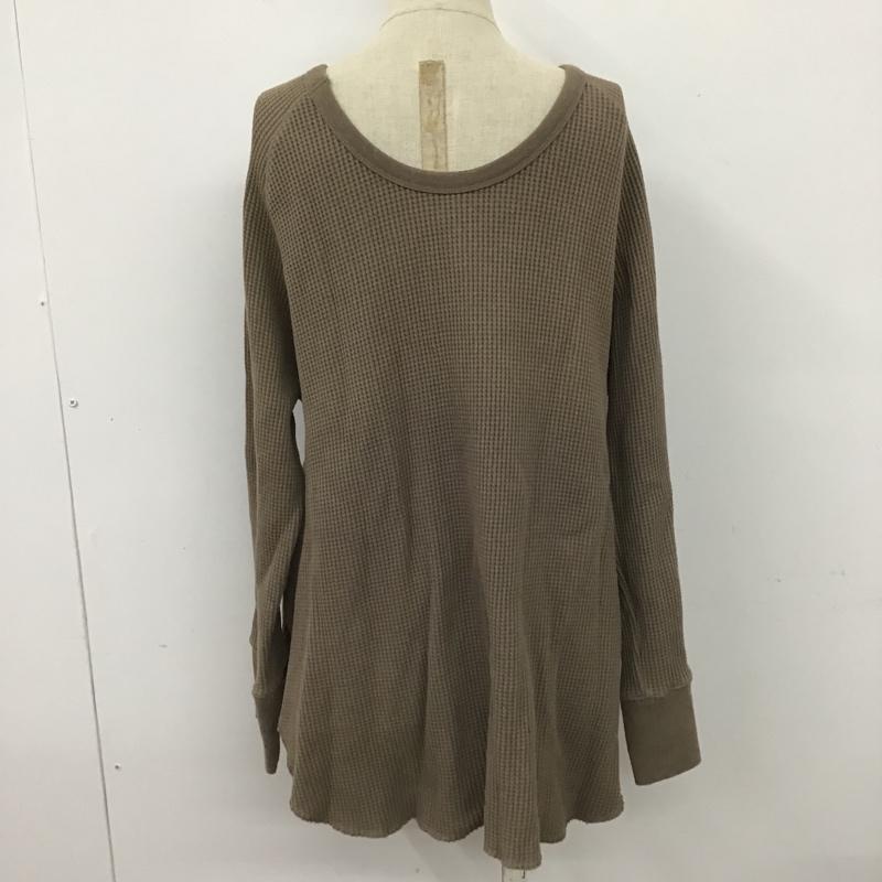 ミラオーウェン Mila Owen カットソー 長袖 09WCT195227 長袖カットソー クルーネックカットソー ロングスリーブカットソー FREE 無地 茶 / ブラウン /  レディース USED 古着 中古 10100240