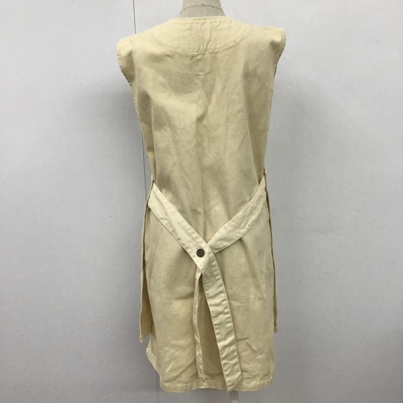 フリークスストア FREAK'S STORE ワンピース ひざ丈スカート ロングワンピース デニムワンピース ノースリーブカットソー サイドスリット 無地 アイボリー / アイボリー /  レディース USED 古着 中古 10100245