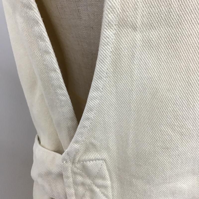 フリークスストア FREAK'S STORE ワンピース ひざ丈スカート ロングワンピース デニムワンピース ノースリーブカットソー サイドスリット 無地 アイボリー / アイボリー /  レディース USED 古着 中古 10100245