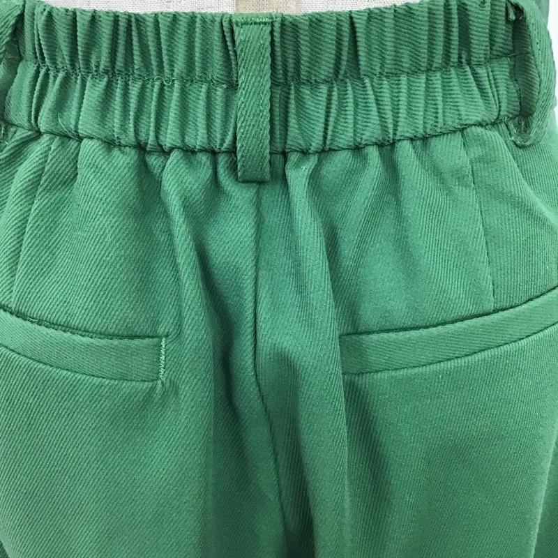 ジーナシス JEANASIS パンツ スラックス JS050553MC タックセンタープレスパンツ ワイドパンツ スラックス FREE 無地 緑 / グリーン /  レディース USED 古着 中古 10100246