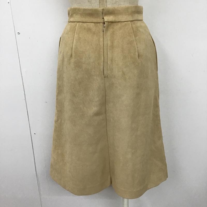 マウジー MOUSSY スカート ひざ丈スカート バックスリットスカート カジュアルスカート スウェードスカート ロングスカート 0 無地 ベージュ / ベージュ /  レディース USED 古着 中古 10100258