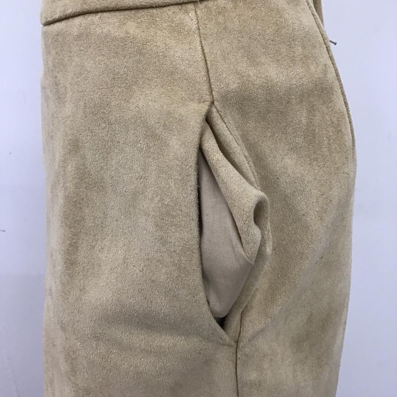マウジー MOUSSY スカート ひざ丈スカート バックスリットスカート カジュアルスカート スウェードスカート ロングスカート 0 無地 ベージュ / ベージュ /  レディース USED 古着 中古 10100258
