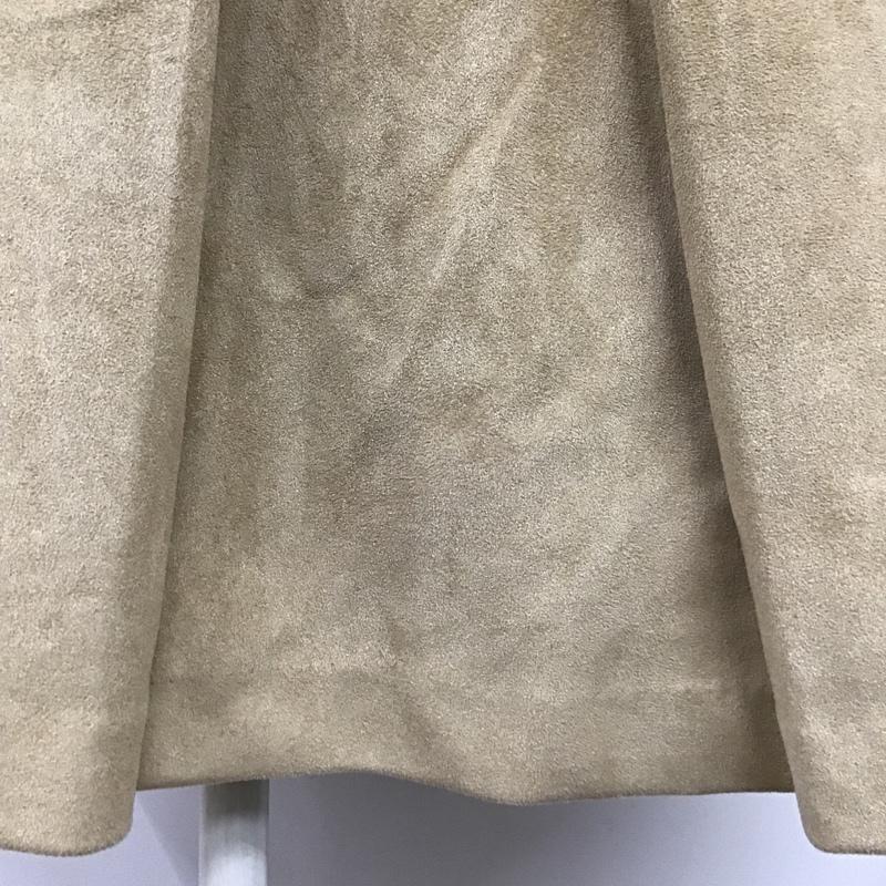 マウジー MOUSSY スカート ひざ丈スカート バックスリットスカート カジュアルスカート スウェードスカート ロングスカート 0 無地 ベージュ / ベージュ /  レディース USED 古着 中古 10100258