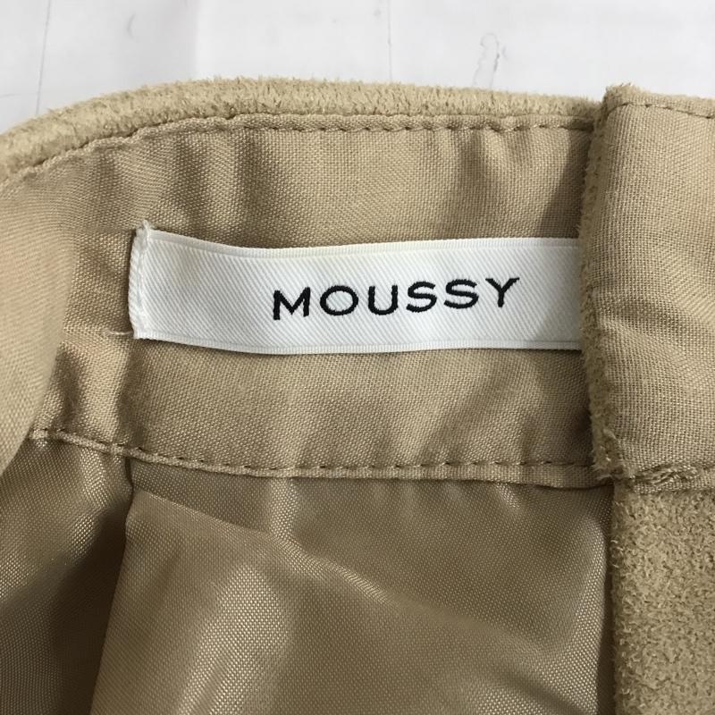 マウジー MOUSSY スカート ひざ丈スカート バックスリットスカート カジュアルスカート スウェードスカート ロングスカート 0 無地 ベージュ / ベージュ /  レディース USED 古着 中古 10100258