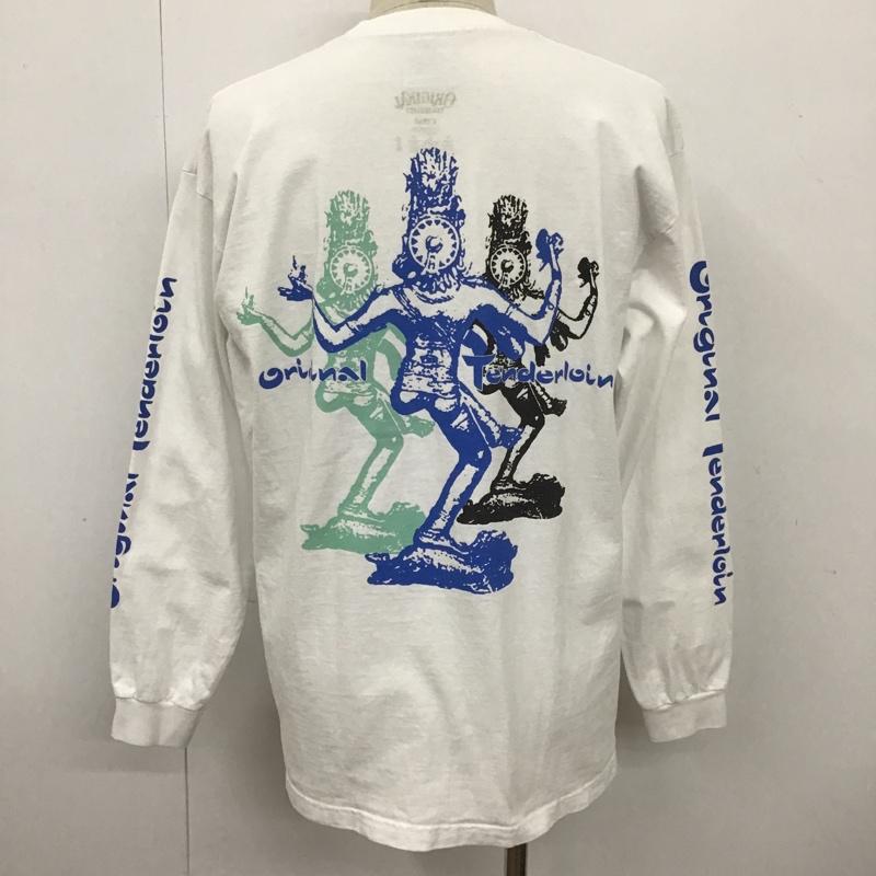テンダーロイン TENDERLOIN カットソー 長袖 長袖カットソー クルーネックカットソー ロングスリーブカットソー プリントTシャツ PROCLUB L プリント 白 / ホワイト /  メンズ USED 古着 中古 10100262