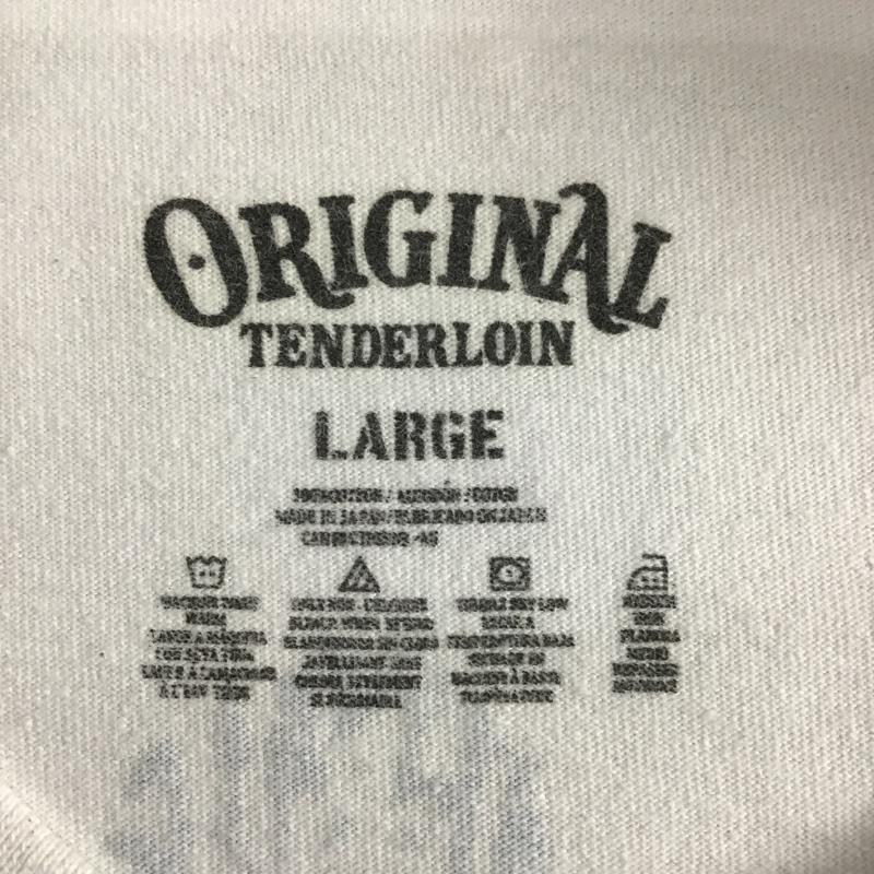 テンダーロイン TENDERLOIN カットソー 長袖 長袖カットソー クルーネックカットソー ロングスリーブカットソー プリントTシャツ PROCLUB L プリント 白 / ホワイト /  メンズ USED 古着 中古 10100262