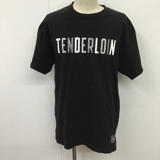 テンダーロイン TENDERLOIN Tシャツ 半袖 半袖カットソー プリントTシャツ クルーネックカットソー L プリント 黒 / ブラック /  メンズ USED 古着 中古 10100263