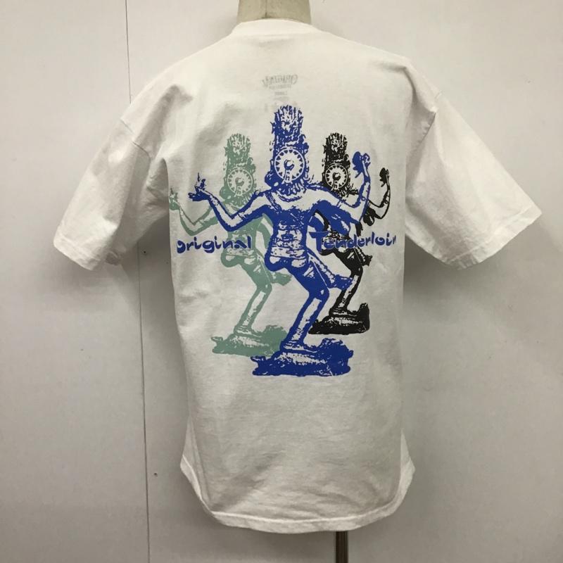 テンダーロイン TENDERLOIN Tシャツ 半袖 半袖カットソー プリントTシャツ クルーネックカットソー PPOCLUB L プリント 白 / ホワイト /  メンズ USED 古着 中古 10100265