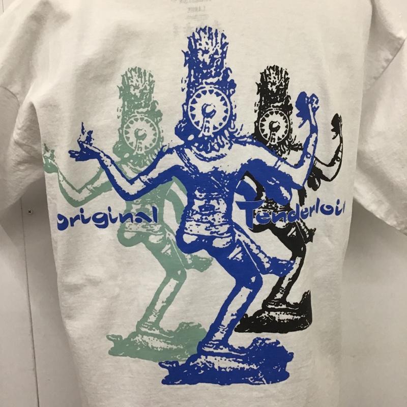 テンダーロイン TENDERLOIN Tシャツ 半袖 半袖カットソー プリントTシャツ クルーネックカットソー PPOCLUB L プリント 白 / ホワイト /  メンズ USED 古着 中古 10100265