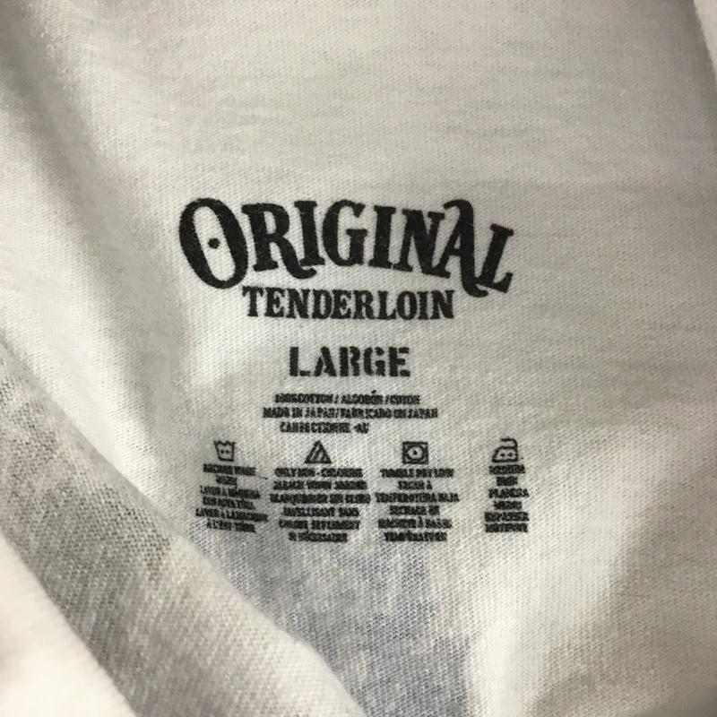 テンダーロイン TENDERLOIN Tシャツ 半袖 半袖カットソー プリントTシャツ クルーネックカットソー PPOCLUB L プリント 白 / ホワイト /  メンズ USED 古着 中古 10100265