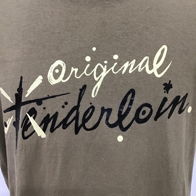テンダーロイン TENDERLOIN Tシャツ 半袖 L プリント 茶 / ブラウン /  メンズ USED 古着 中古 10100268