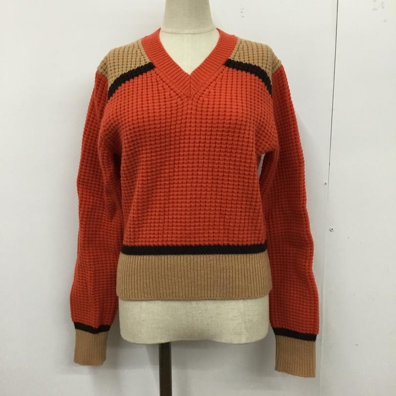 ユニクロ UNIQLO ニット、セーター 長袖 251-457956 ポップコーンニットVネックセーター UNIQLO× MARNI 長袖ニットカットソー セーター M 無地 黒 / ブラック / X ベージュ / ベージュ / X 橙 / オレンジ /  レディース USED 古着 中古 10100279