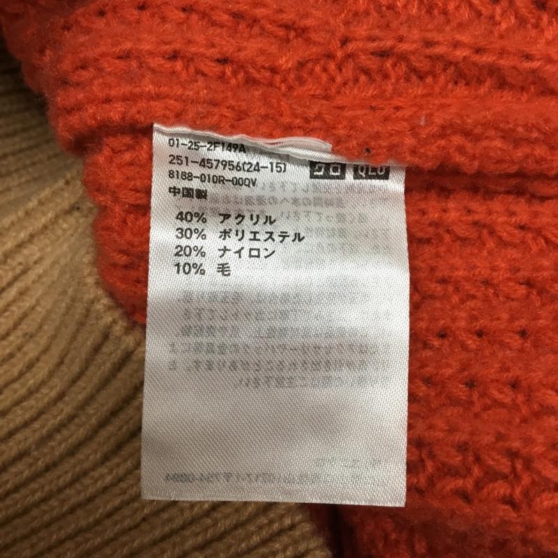 ユニクロ UNIQLO ニット、セーター 長袖 251-457956 ポップコーンニットVネックセーター UNIQLO× MARNI 長袖ニットカットソー セーター M 無地 黒 / ブラック / X ベージュ / ベージュ / X 橙 / オレンジ /  レディース USED 古着 中古 10100279
