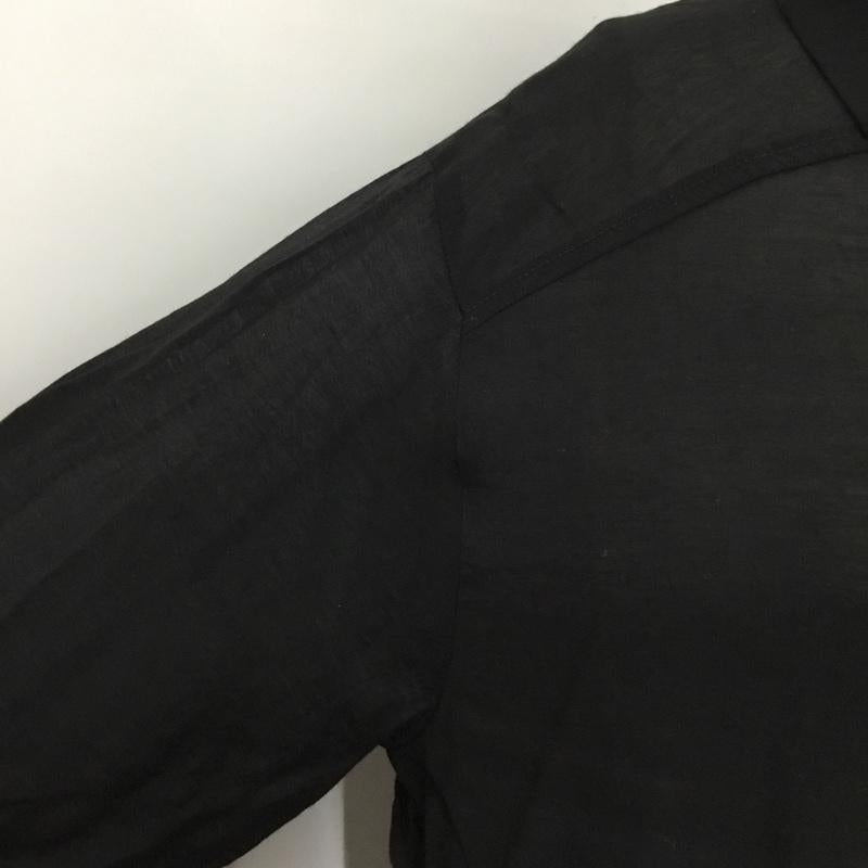 ムルーア MURUA シャツ、ブラウス 長袖 012230400201-01 バックスリットシアーシャツ 長袖シャツ カラーシャツ カジュアルシャツ FREE 無地 黒 / ブラック /  レディース USED 古着 中古 10100282