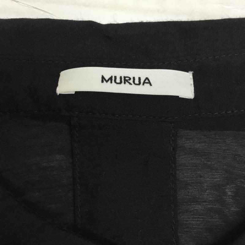ムルーア MURUA シャツ、ブラウス 長袖 012230400201-01 バックスリットシアーシャツ 長袖シャツ カラーシャツ カジュアルシャツ FREE 無地 黒 / ブラック /  レディース USED 古着 中古 10100282