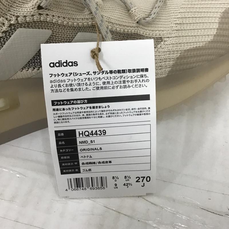 アディダス adidas スニーカー スニーカー HQ4439 NMD_S1 27cm 箱有 27.0cm ロゴ、文字 アイボリー / アイボリー /  メンズ USED 古着 中古 10100289