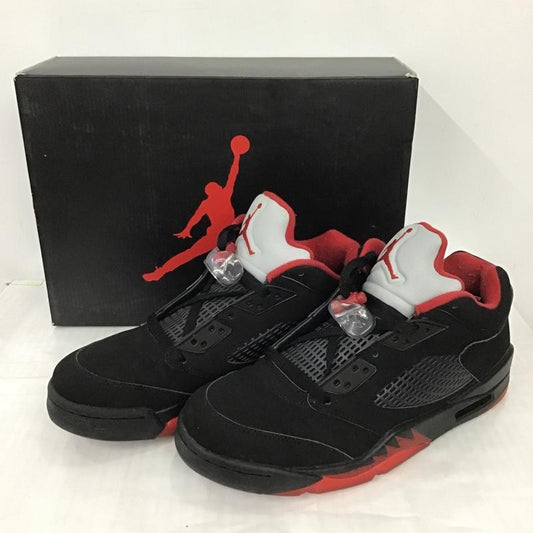 ナイキ NIKE スニーカー スニーカー 819171-001 AIR JORDAN 5 RETRO LOW 27cm 箱有 27.0cm ワンポイント 黒 / ブラック / X 赤 / レッド /  メンズ USED 古着 中古 10100305