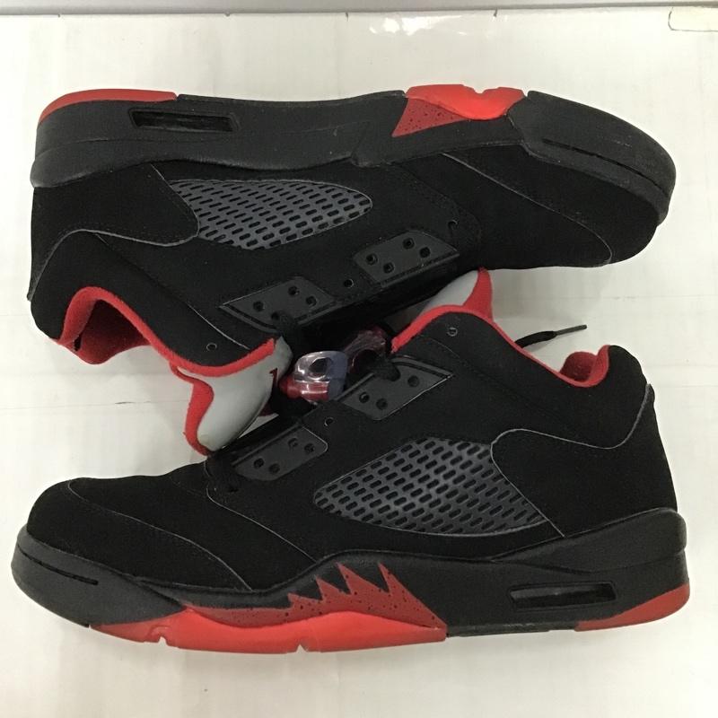 ナイキ NIKE スニーカー スニーカー 819171-001 AIR JORDAN 5 RETRO LOW 27cm 箱有 27.0cm ワンポイント 黒 / ブラック / X 赤 / レッド /  メンズ USED 古着 中古 10100305