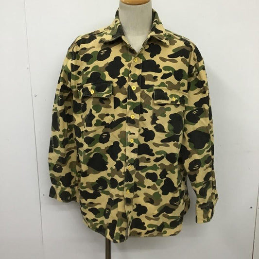 アベイシングエイプ A BATHING APE シャツ、ブラウス 長袖 A.B.Ape 1stカモ コットン 日本製 カモフラージュ柄・迷彩 ベージュ / ベージュ / X 黒 / ブラック / X 茶 / ブラウン / X カーキ / カーキ /  メンズ USED 古着 中古 10100342