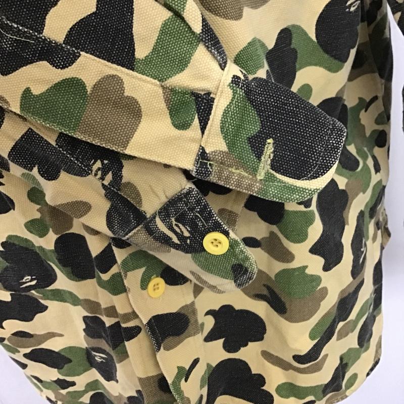 アベイシングエイプ A BATHING APE シャツ、ブラウス 長袖 A.B.Ape 1stカモ コットン 日本製 カモフラージュ柄・迷彩 ベージュ / ベージュ / X 黒 / ブラック / X 茶 / ブラウン / X カーキ / カーキ /  メンズ USED 古着 中古 10100342