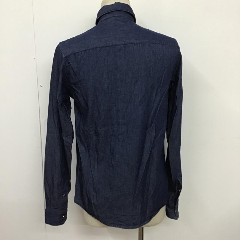 エンポリオアルマーニ EMPORIO ARMANI シャツ、ブラウス 長袖 6G1C67 1D5WZ SLIM FIT S 無地 インディゴ / インディゴ /  メンズ USED 古着 中古 10100345